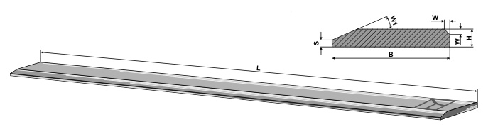 Lâminas para carregador frontal HB 400 - Largura 110
