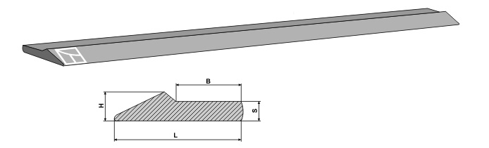 Schürfschiene 101 x 21 mm