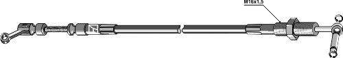 Bowdenzug - 1800 geeignet für: Nordhydraulik Push pull control cables