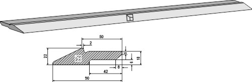 Schürfschiene 90 x 22 mm