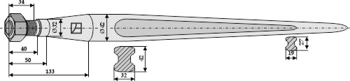 Schwerlastzinken 1000mm