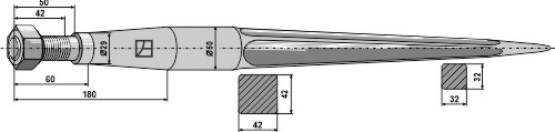 Frontladerzinken 1250mm