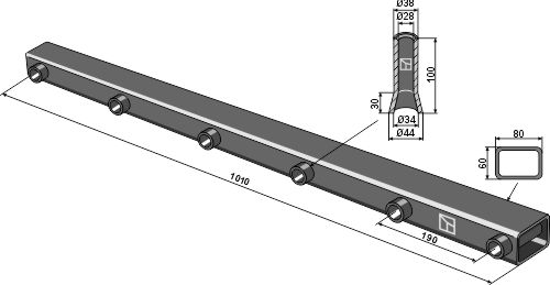 Frame tube for tine 1010mm