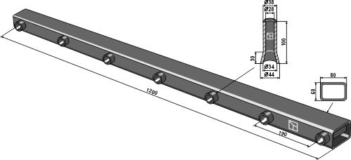 Frame tube for tine 1200mm
