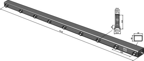 Frame tube for tine 1600mm