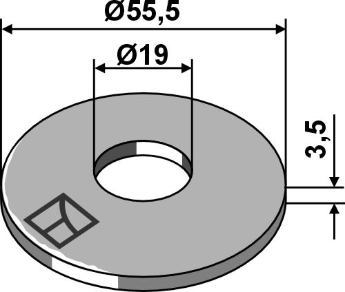 Unterlegscheibe Ø55,5x3,5xØ19 - ISO7093-1