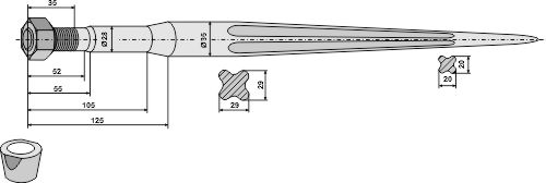 Frost (Original) Front loading tines, silage tines