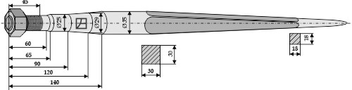 Faucheux Frontladertand, Balenklemhaak