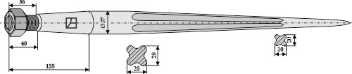 Hydrac Front loading tines, silage tines