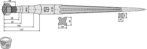 Frost (Original) Front loading tines, silage tines