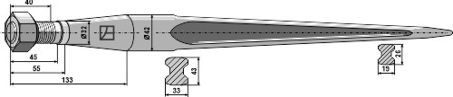Frontladerzinken 900mm