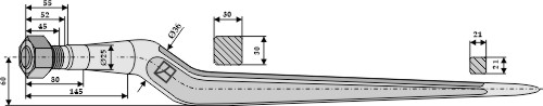 Silozinken 980mm geeignet für: Parmiter Frontladerzinken Silozinken 