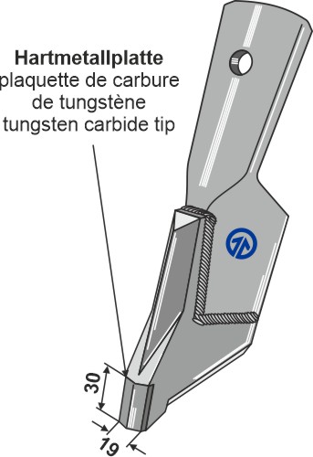 Schnell-Wechsel-Schar - SERIE 200 geeignet für: Quick change knives with welded tips BOURGAULT