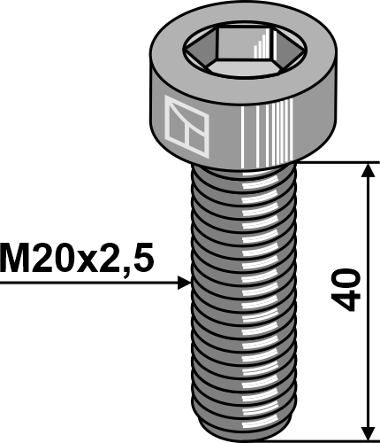 Inbusbout - M20x2,5 - 10.9