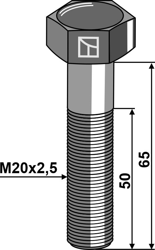 Bolts DIN931 - M20x2,5