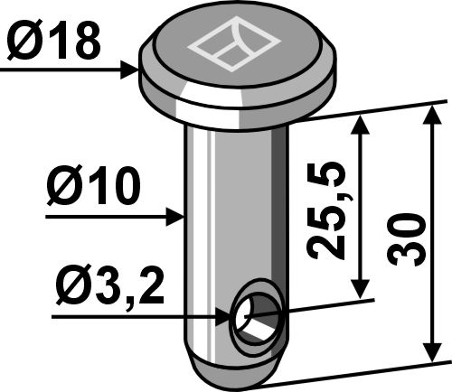 Болт под шплинт Ø10x30
