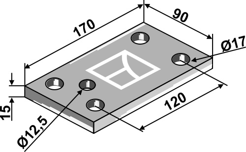 Halteplatte geeignet für: Kverneland