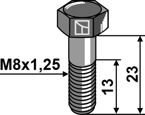 Bolts and nuts for saw blades for forrage harvesters