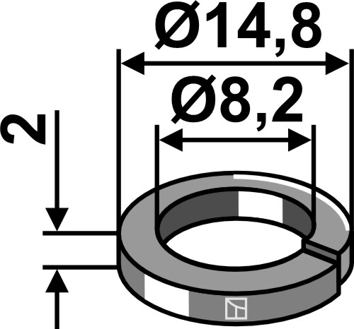 Federring Ø14,8x2xØ8,2 geeignet für: 