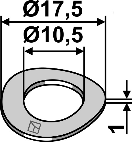 Federscheibe - Ø17,5x1xØ10,5 DIN137