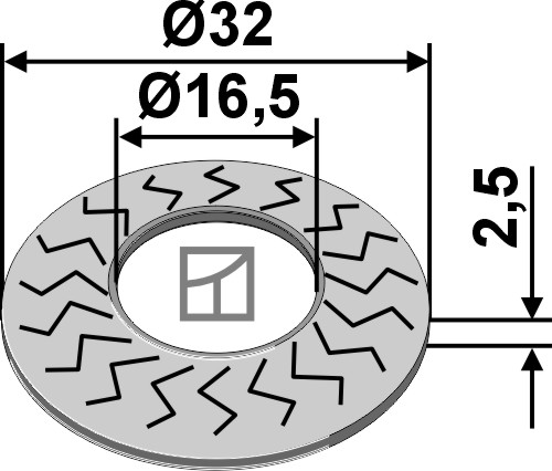 Sperrkantscheibe Ø32x2,5xØ16,5 geeignet für: Bergmann Accesorii ace fân