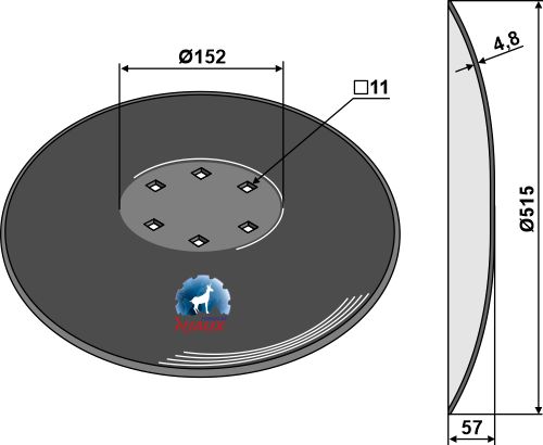 Glatte Scheibe - Ø515x4,8 geeignet für: Kuhn