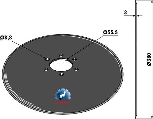 Disc semănătoare Ø380x3 geeignet für: Amazone Discuri de semănat