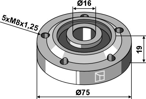 Lagergehäuse komplett geeignet für: Kuhn Lager und Zubehör für Säscheiben