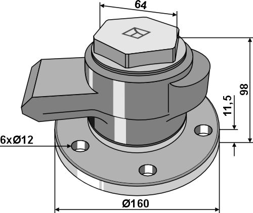 Lager - links geeignet für: Lemken Lager für Kurzscheibeneggen