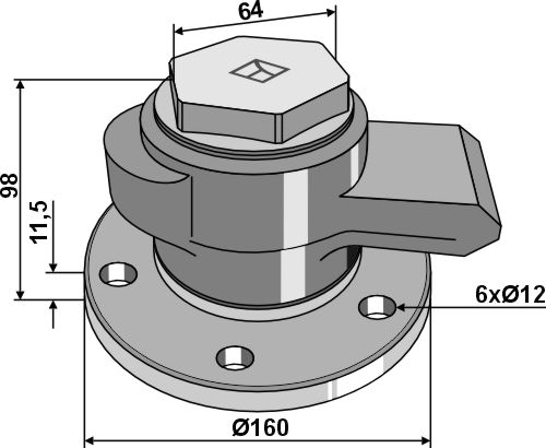 Lager - rechts geeignet für: Lemken Lager für Kurzscheibeneggen