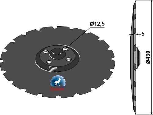 Säscheibe Ø430х5 geeignet für: Väderstad