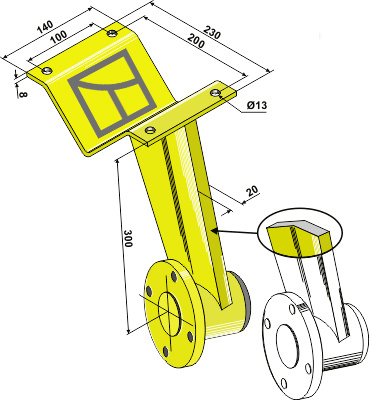 Front disc support - Reinforced type