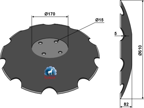 Discs for short cover-crops - NIAUX - Ø610