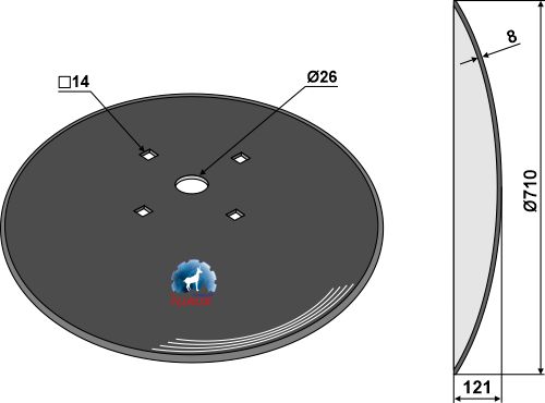 Discs for short cover-crops - NIAUX - Ø710