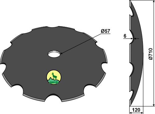 Gezahnte Scheibe Ø710x6