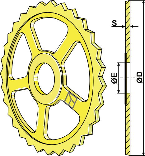 Sternring - Ø560mm geeignet für: Väderstad Cambridge- und Sternringe