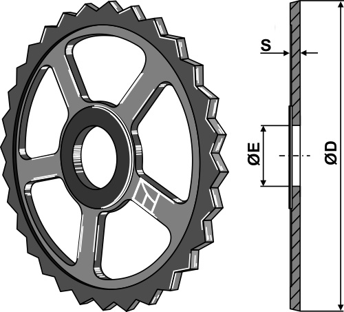 Sternring - Ø530mm geeignet für: Quivogne Koła Cambridge i wyrównujące zębate