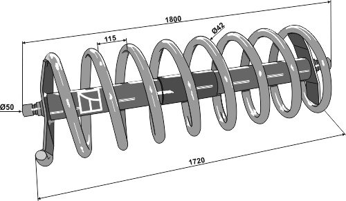 Spiralwalze 1800 - rechte Ausführung