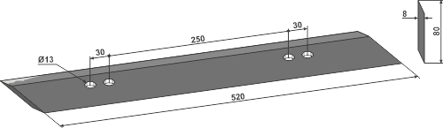 Hoja para rodillo de hoja 520 geeignet für: Amazone