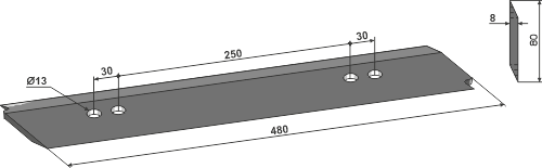Hoja para rodillo de hoja 480 geeignet für: Amazone