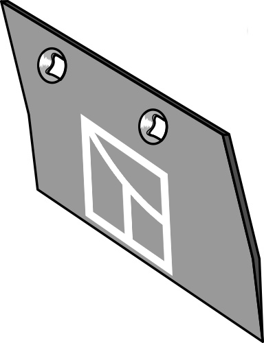 Schar S185 - rechts geeignet für: Lemken Mestinlegger-schaar en voorschaar