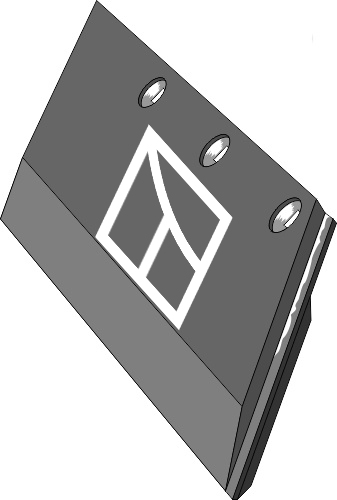 Schar-Hinterteil verstärkt 11x150 SB56P R - rechts geeignet für: Lemken Körper Typ BS42