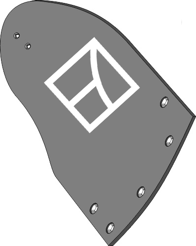 Streichblech-Hinterteil NBU2B R - rechts geeignet für: Lemken Körper Typ NBU2B