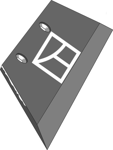 Schar-Hinterteil WG10B L - links geeignet für: Lemken Körper Typ BU2B