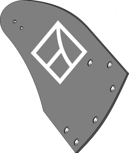 Streichblech-Hinterteil BU1B R - rechts geeignet für: Lemken Körper Typ BU1B