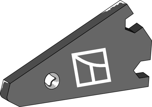 Landside-Tip AK12 geeignet für: Lemken Body Type DuraMaxx / CS40 - CS50