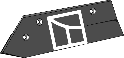 Steinschar - Hartmetallbeschichtet - unterseitig - links geeignet für: Lemken Pflugteile