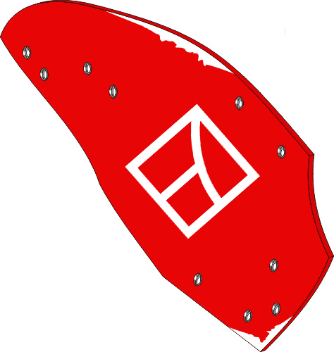 Streichblech-Hinterteil - 12'' - 16'' - rechts geeignet für: Kverneland Körper Typ 1