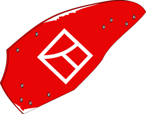 Streichblech-Hinterteil - 14'' - 18'' - links geeignet für: Kverneland Körper Typ 3