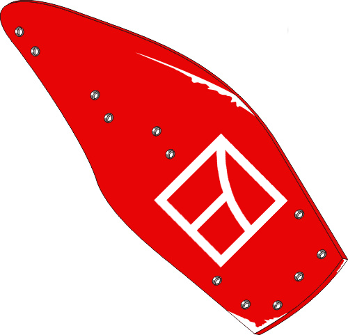 Streichblech-Hinterteil - 14'' - 20'' - rechts geeignet für: Kverneland Körper Typ 28